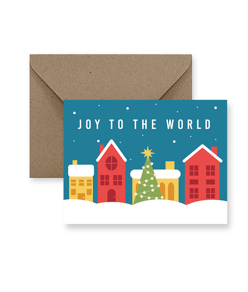 IMPAPER - Wholesale Christmas Card - Joy To The World Holiday Card0