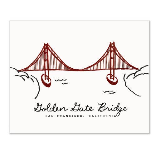 Golden Gate Bridge | Art Print pour la vente par Slightly Stationery