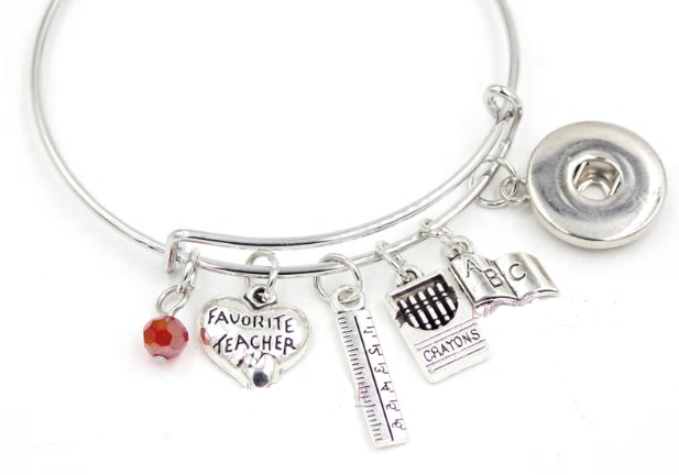 Say It in A Snap Jewelry - Vendita all'ingrosso Braccialetto con ciondolo/pendente - Bracciale - Bracciale Insegnante Apprezzamento - Educazione - Scuola2