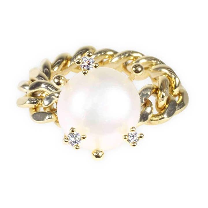 Pärla kedja Ring för wholesale av Cupidstone Accessories