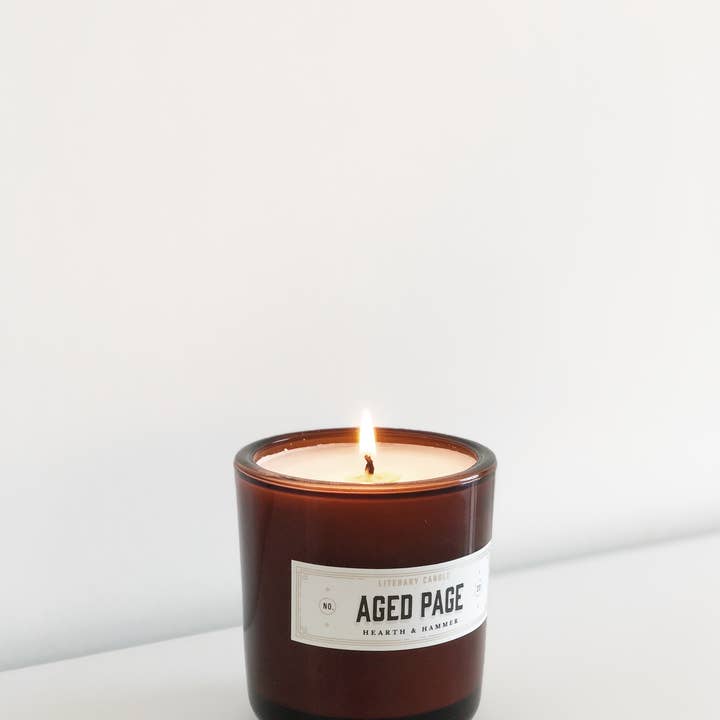 Hearth & Hammer - Wholesale Jar/Filled Candle - Aged Page Soy Book Candle 8.5oz5