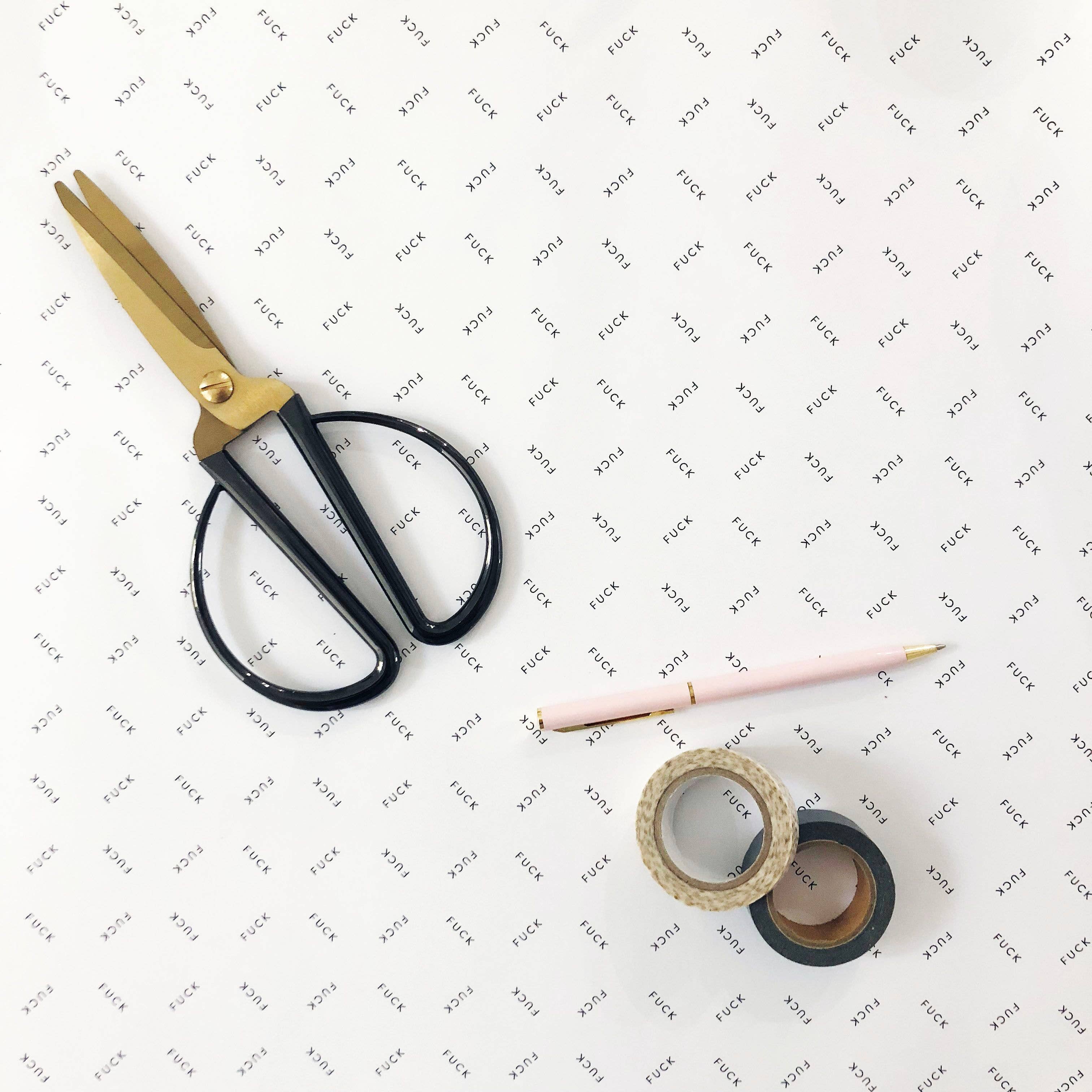 Steel Petal Press - Wholesale Flat Wrap - Fuck Gift Wrapping Paper - Single Sheet6