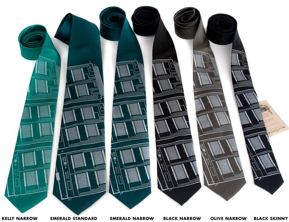 Cyberoptix Tie Lab - Wholesale Necktie - Men's - Circuit Board Necktie: Microchip Print Tie7