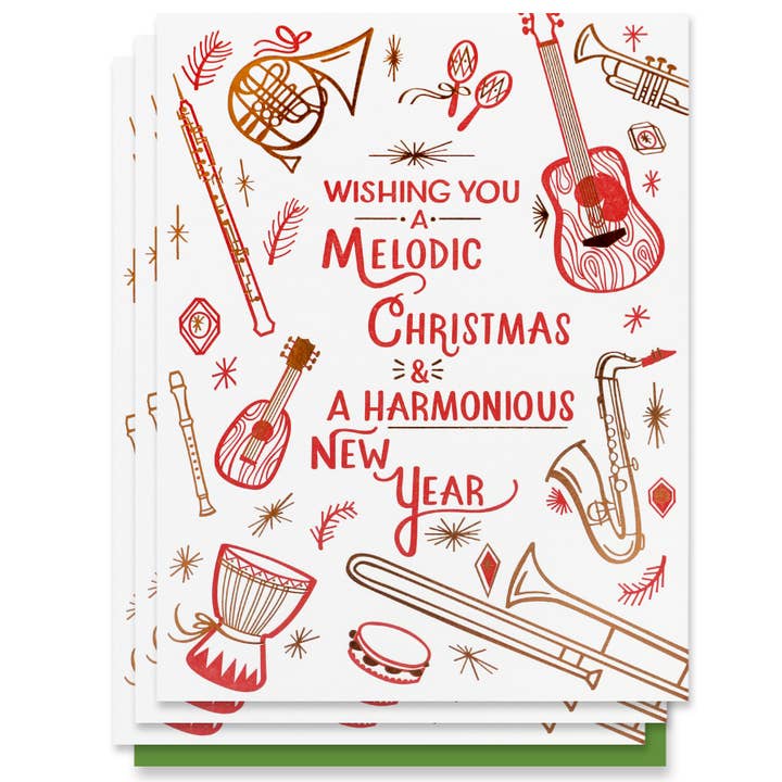 Harmonious Christmas Card (Box Set of 6) for wholesale by Paper Parasol Press