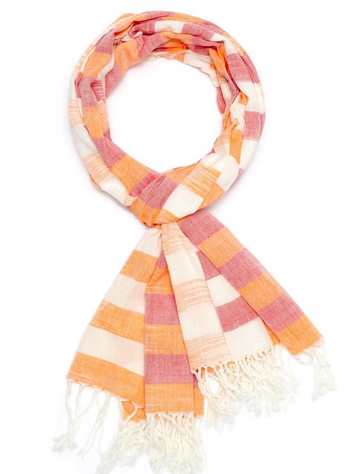 Brushstroke - Orange for wholesale by Indigo Handloom