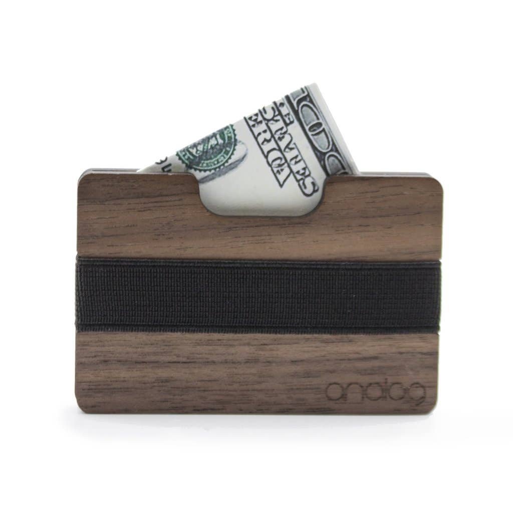 Analog Watch Co. - Wholesale Card Holder - Unisex - Birch & Walnut Wallet Card Holder Duo1