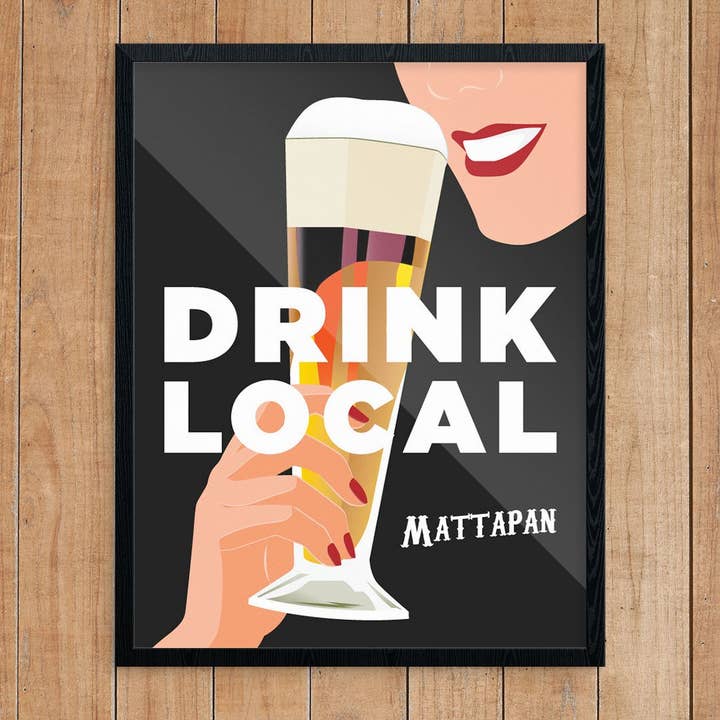 Fridgedoor - Wholesale Magnet - 2.5'' x 3.5'' Drink Local Jamaica Plain Magnet
