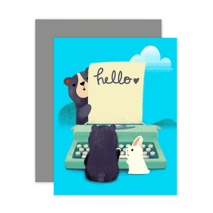 Typewriter Card for wholesale by The Little Red House