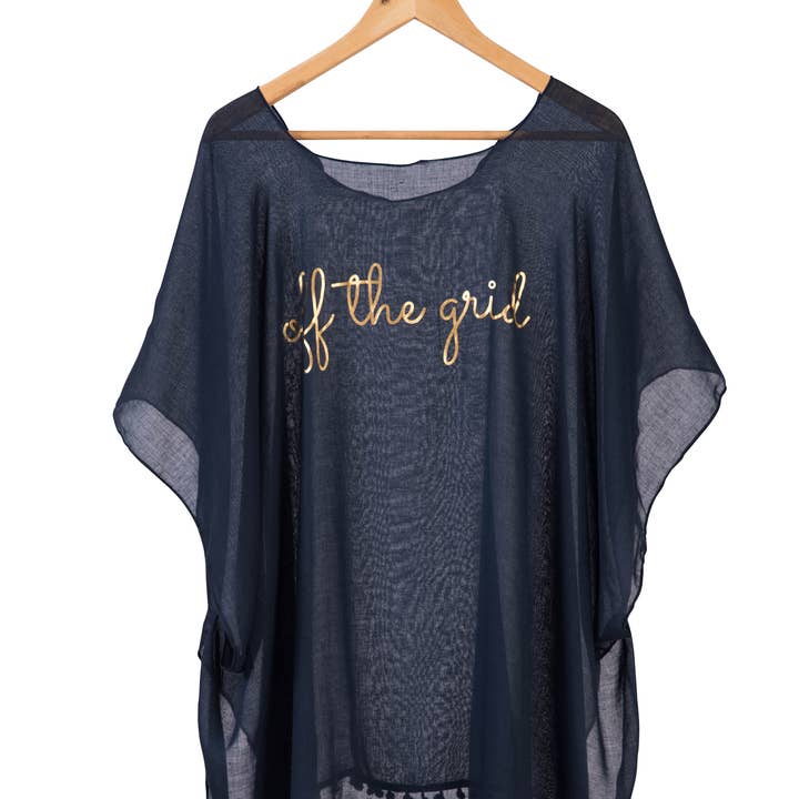 SALE Polyester Black Off the Grid Beach Cover Up for wholesale by Totalee Gift