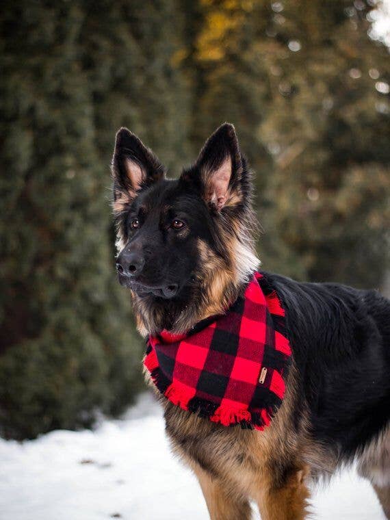 Large Tie - on Flannel Bandanas for wholesale by Playful Fox & Co.
