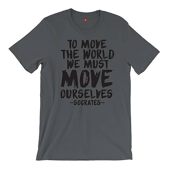 ”Flytta världen” Vuxen Unisex Tee för wholesale av The Talking Shirt