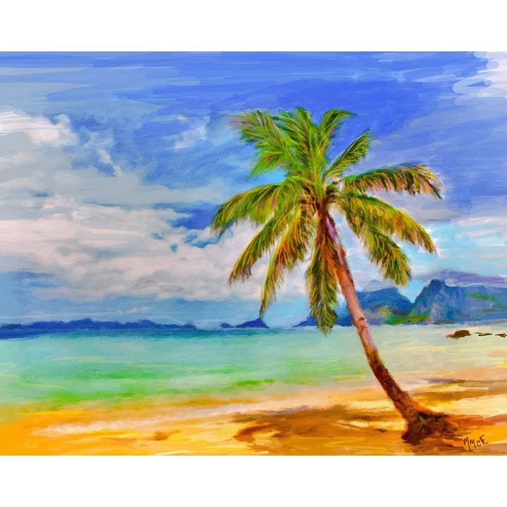 B-16 x 20 Gallery Wrap Giclee Print - Solo Palm voor wholesale door Maggie McFarland Design-Lulu LaRock