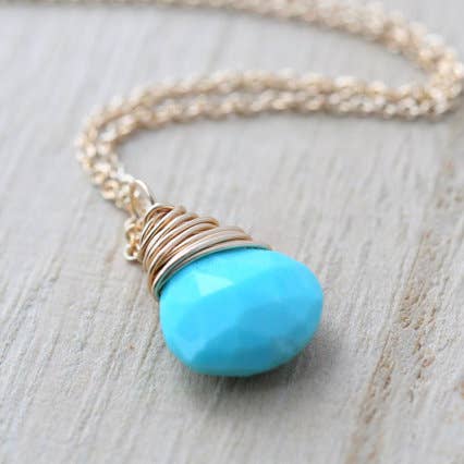 Turquoise Pendant Necklace for wholesale by Saressa Designs