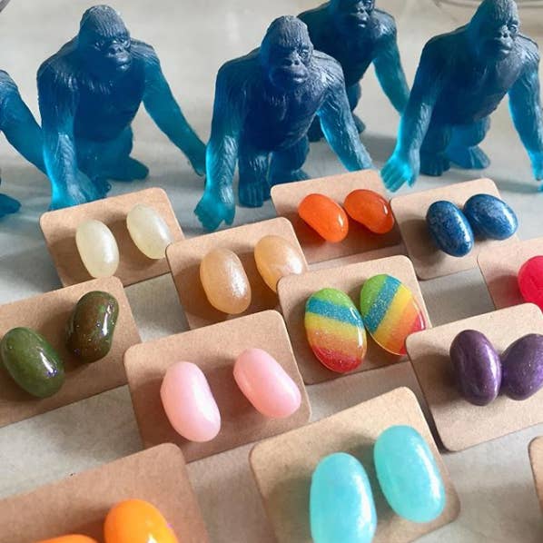 Glitterlimes – wholesale Solitärörhängen – Jelly Beans Örhängen - godis smycken