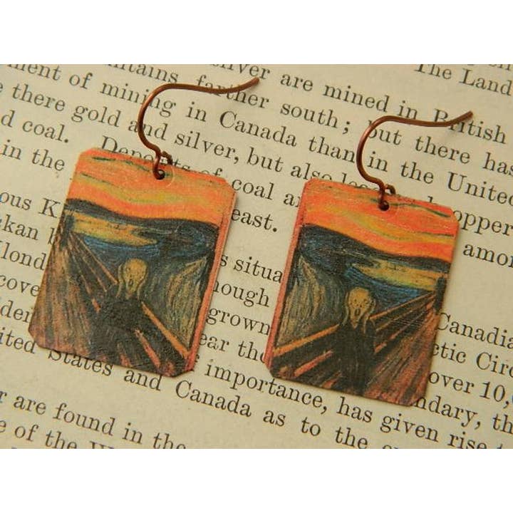 Sarah Wood Studio - Wholesale Dangle Earrings - The Scream Jewelry Earrings