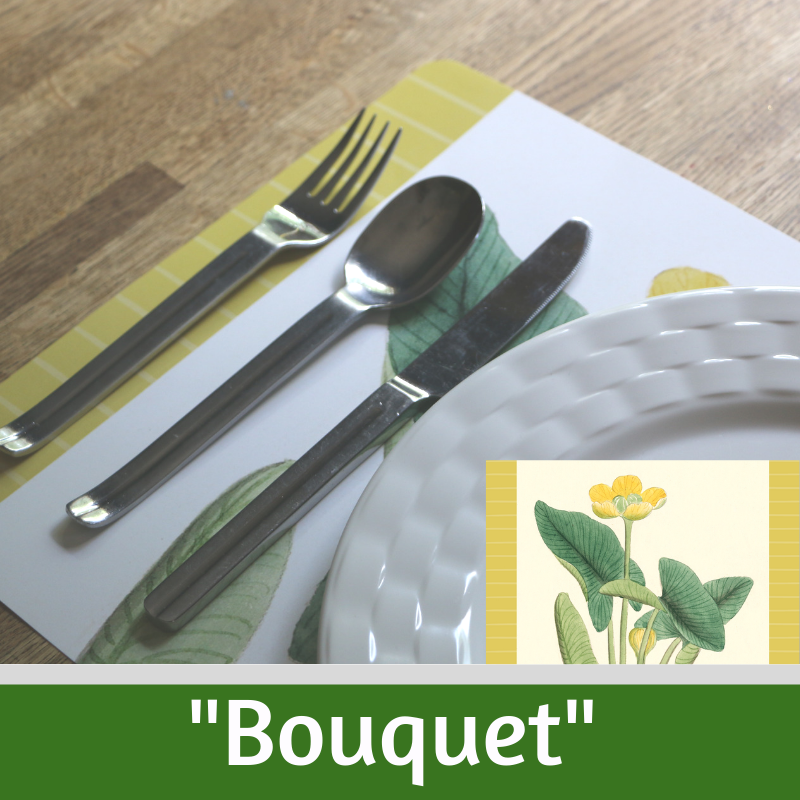 The Bedford Life - Wholesale Disposable Placemat - Paper Placemats : "Bouquet" 3 designs (8 of each)4
