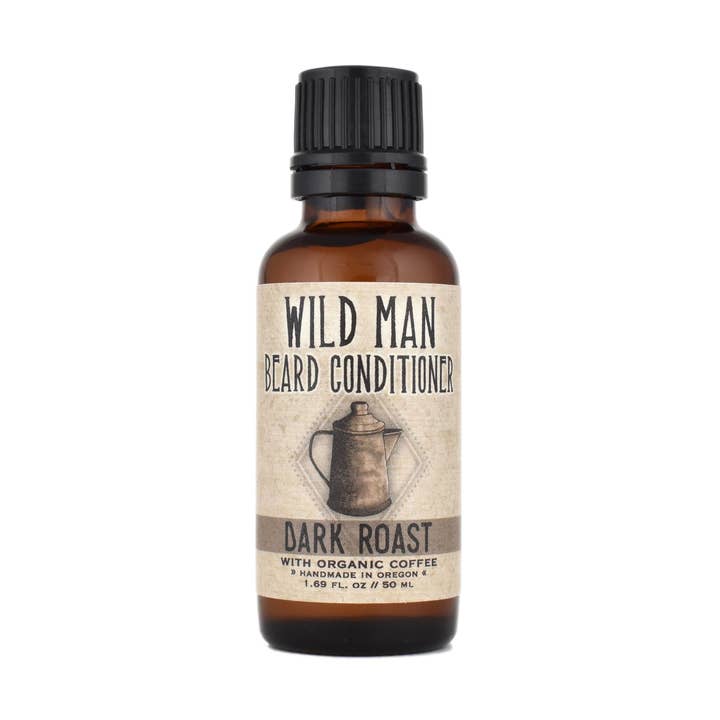 30ml Dark Roast Wild Man Beard Conditioner for wholesale by Wild Rose Herbs
