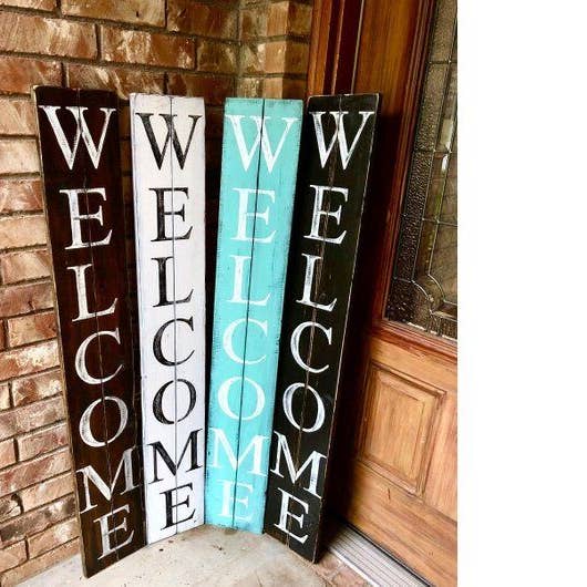 Plank Welcome Sign for wholesale by Native Range, LLC