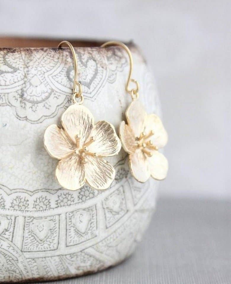 A Pocket of Posies - Wholesale Dangle Earrings - Cherry Blossom Earrings - Long and Short Styles0