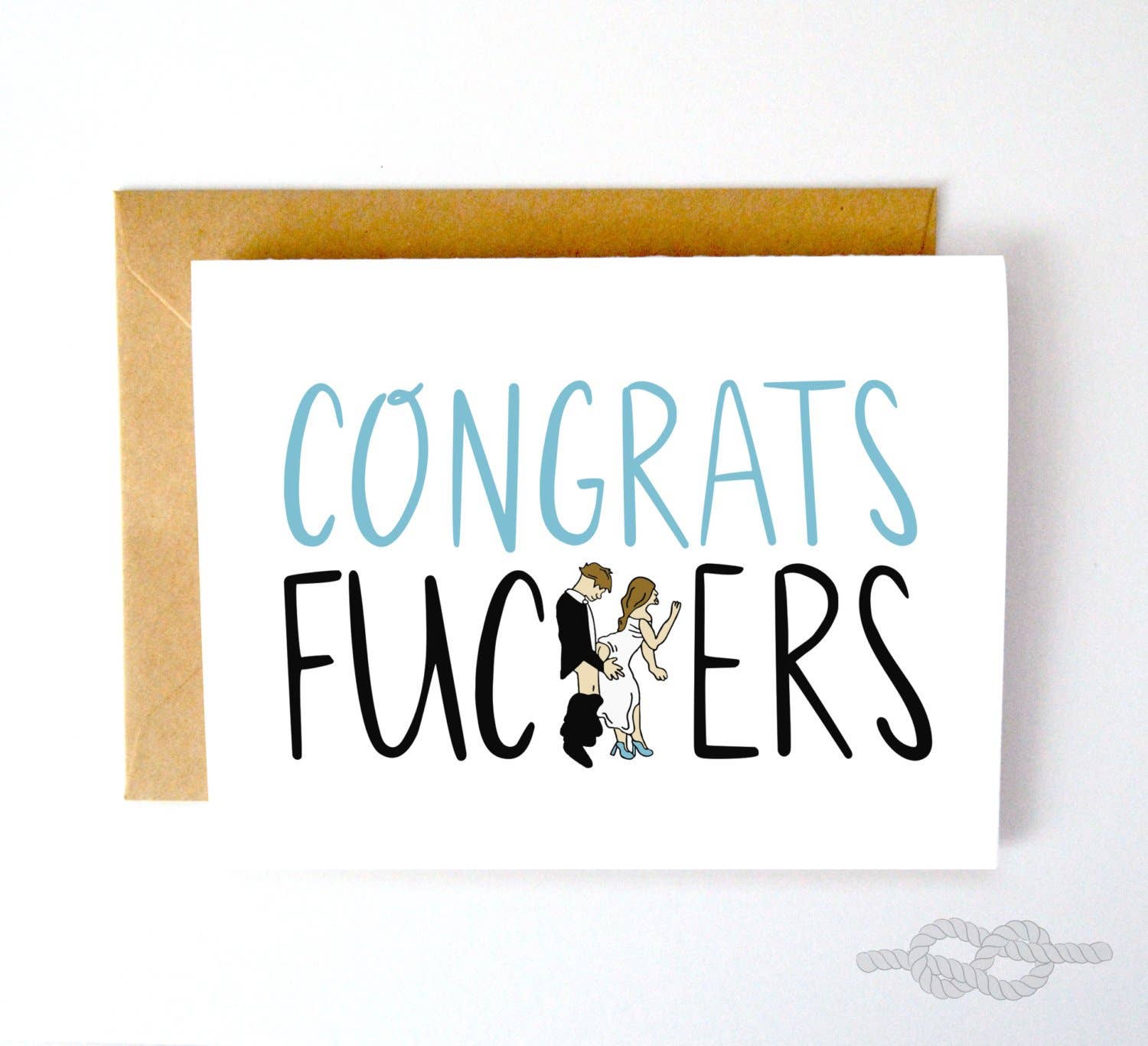 Knotty Cards - Wholesale Wedding Card - Congrats Fuc*ers0