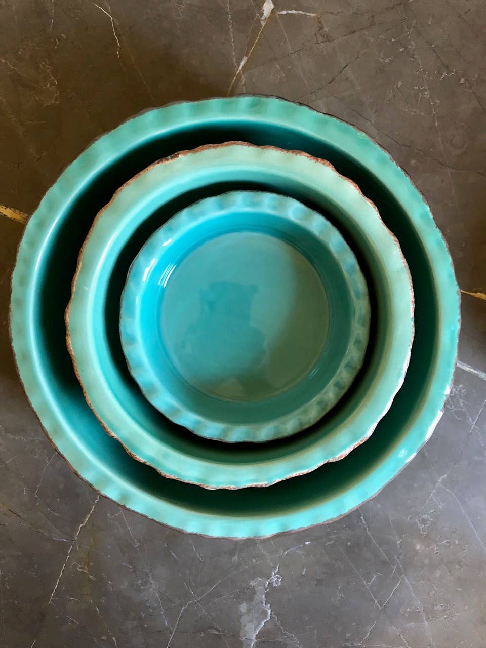 Carmel Ceramica - Vente Gamelle – chat et chien - Nourriture et bol d'eau pour chien - Petit Aqua/Vert2