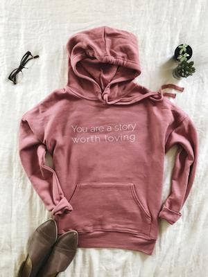 Mauve Hoodie for wholesale by You are a Story Worth Loving