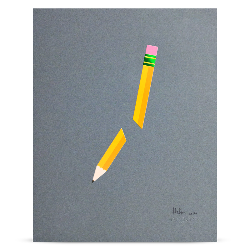 Popglory - Wholesale Art Print - Pencil Me in Broken Print0