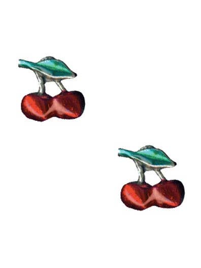 Emalje Cherry Rockware Post øreringe for engroshandel hos Classic Hardware