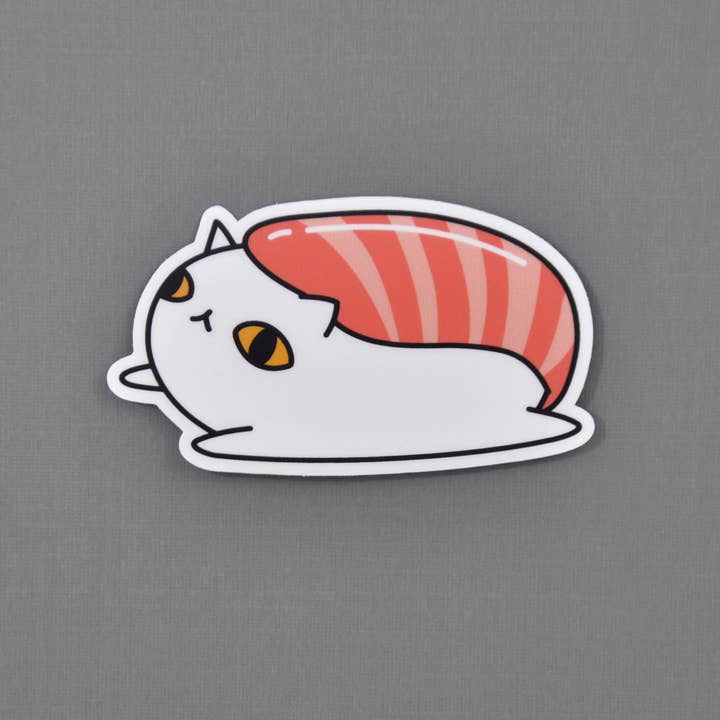 Sushi Cat Vinyl Sticker for wholesale by Noristudio