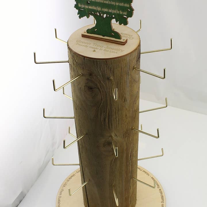 Green Tree Jewelry - Wholesale Jewellery stand & display - Green Tree Log Rack Only1