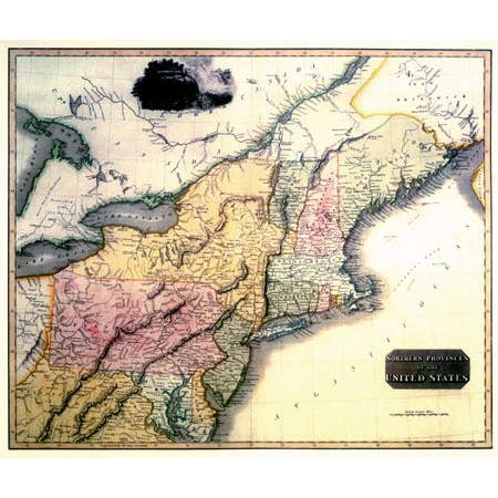 Nordeste dos Estados Unidos em 1817 por atacado de Historic Urban Plans, Inc.