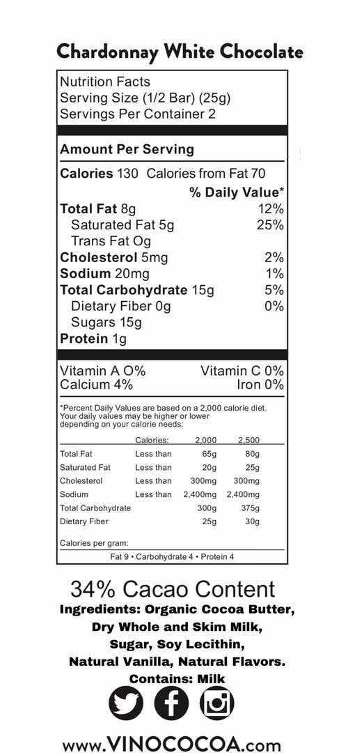 Vino Cocoa - Wholesale Chocolate Bar - Chardonnay White Chocolate1