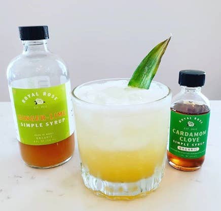 Royal Rose Syrups - Wholesale Cocktail Mix/Syrup - Ginger Lime Organic Simple Syrup 16oz4