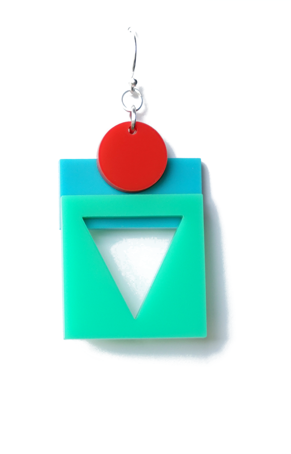 De signature Life – wholesale Dangle earrings – Misstri Red Single Earring0