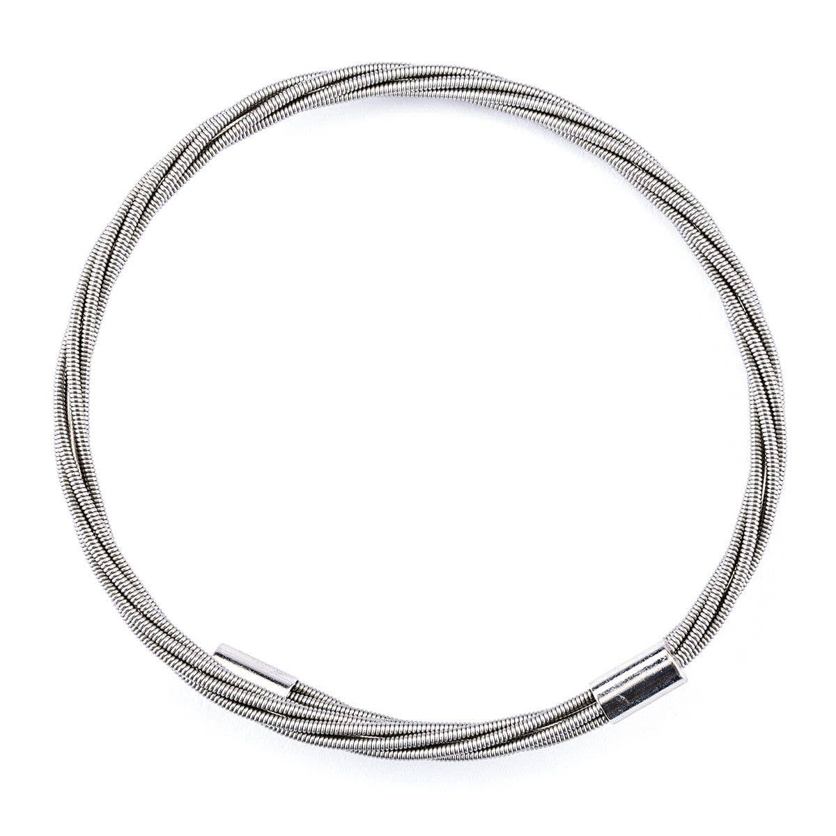 Wear Your Music - Wholesale Bangle Bracelet - Simply Silver Guitar String Bracelet1