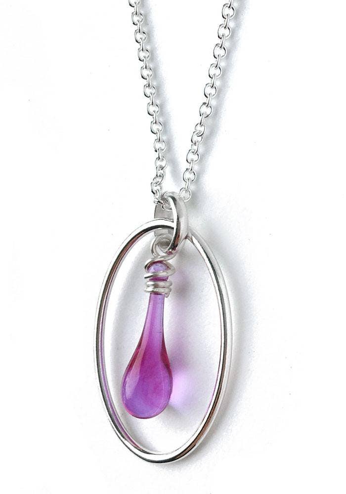 Sundrop Jewelry - Wholesale Pendant/Charm Necklace - Cameo Glass and Silver Necklace12