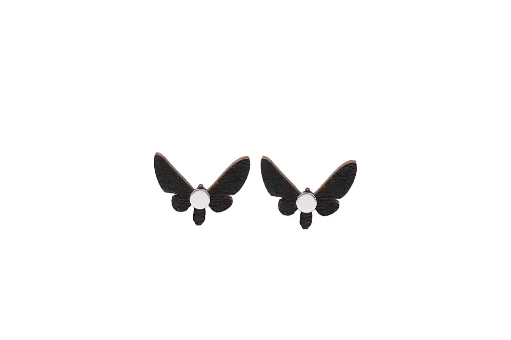 KUMA Design OÜ - Wholesale Stud/Post Earrings - Butterfly Effect  Black-Gold Earrings0