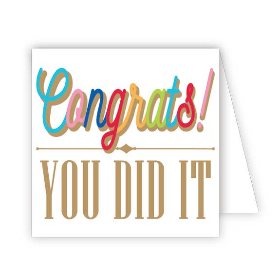 RosanneBeck Collections - Wholesale Congratulations card - Congrats You Did It Enclosure Card0