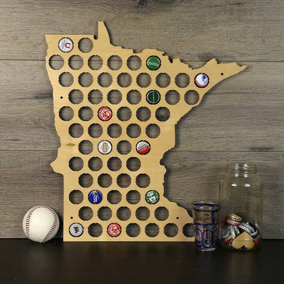 Torched Products – Engroshandel 3D-vægkunst – Mænds gave tilstand øl cap kort - Beer Cap Collector/Display82