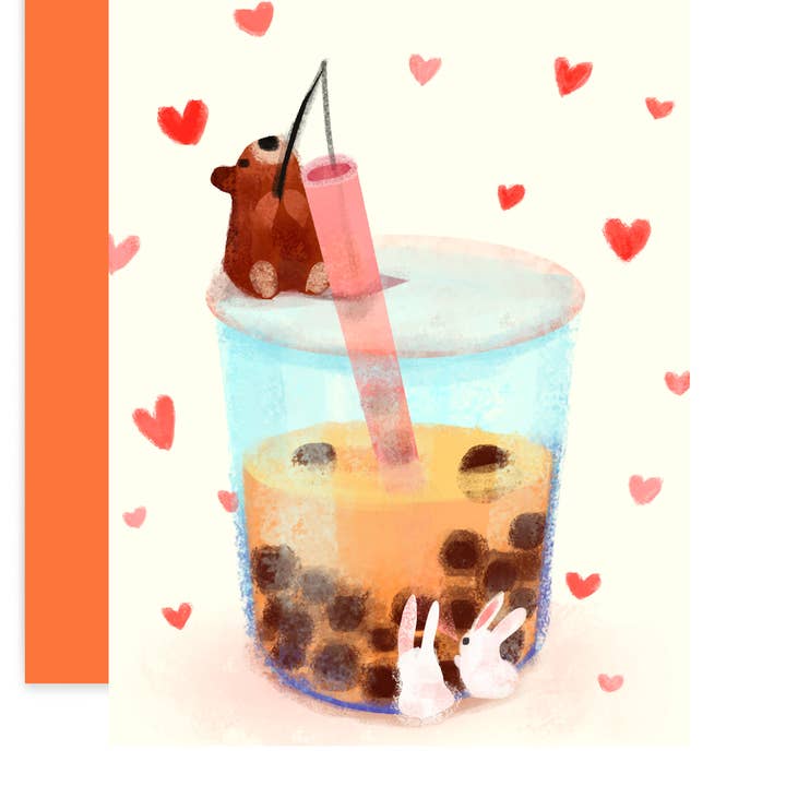 Boba Card for wholesale by The Little Red House
