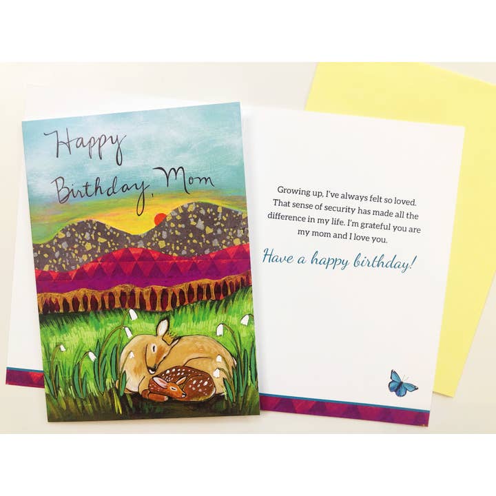 Lori Portka - Happiness Through Art - Wholesale Birthday Card - Happy Birthday Mom Card (Greeted)