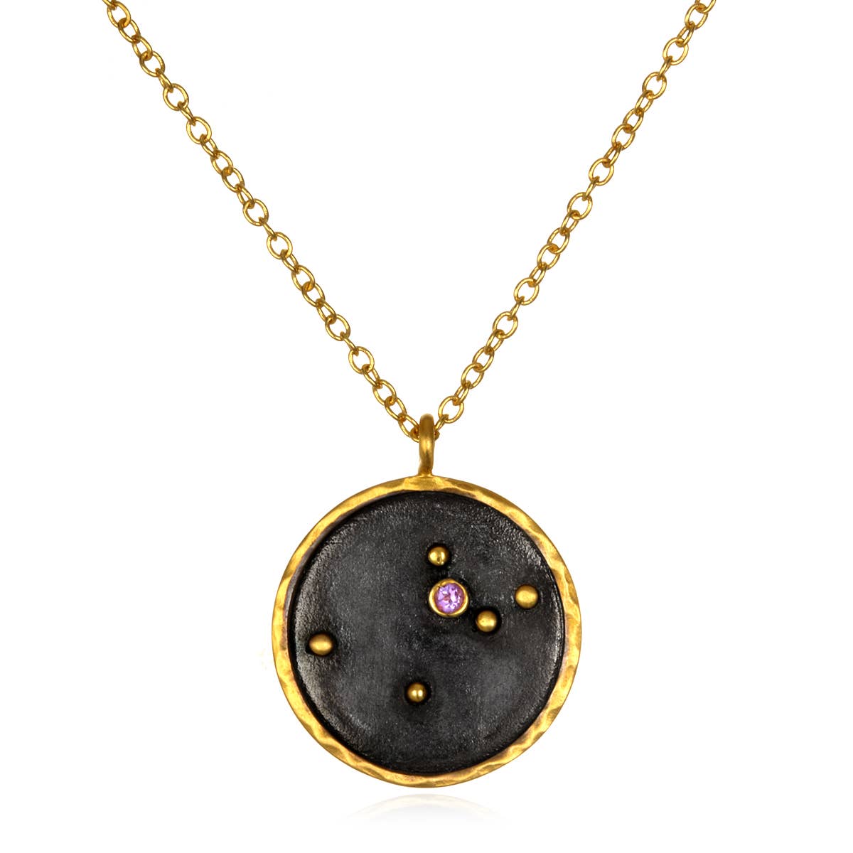 Satya Jewelry - Wholesale Pendant/Charm Necklace - Gunmetal Zodiac Constellation Necklace 18" - SOLD INDIVIDUAL0
