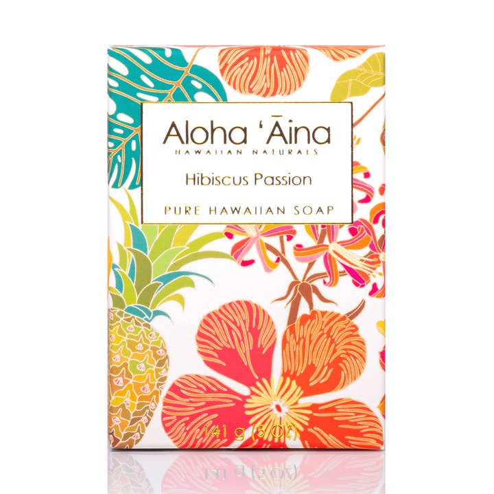Aloha 'Aina – Hibiscus Passion Pure Bar Soap for wholesale by Maui Soap Co.