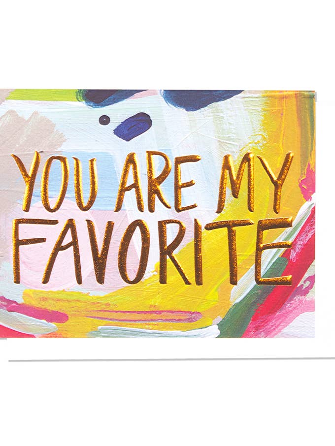 My Favorite Single Copper Foil + Embossed Card for wholesale by Thimblepress