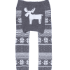 Doodle Pants - Wholesale Fashion Leggings - Kids - Gray Winter Moose Cotton Baby and Toddler Leggings1