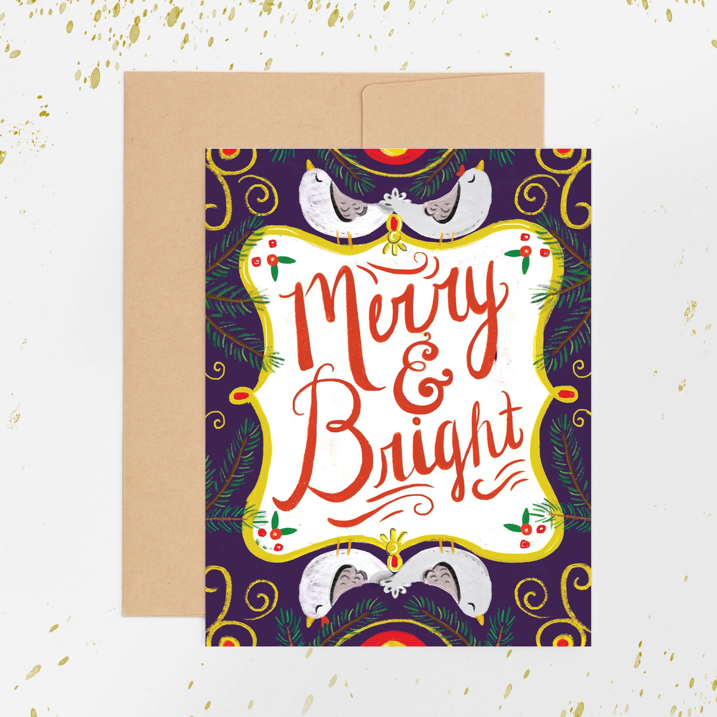 REMOVED BRAND - Wholesale Christmas Card - Merry and Bright Card0
