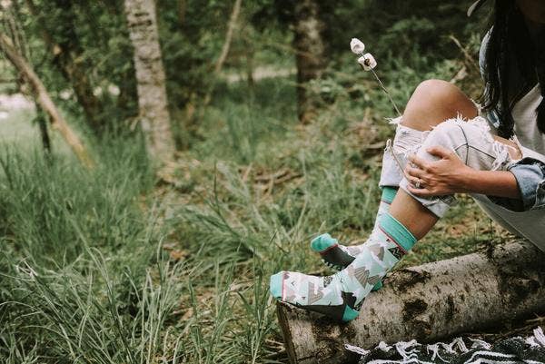 Woven Pear - Wholesale Socks - Unisex - Crew Socks, Climb Higher2