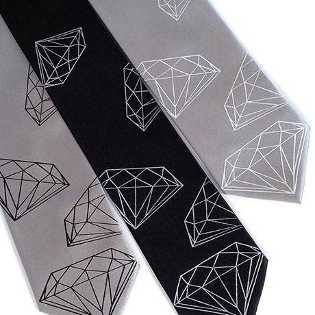 Diamond Print Silk Necktie for wholesale by Cyberoptix Tie Lab