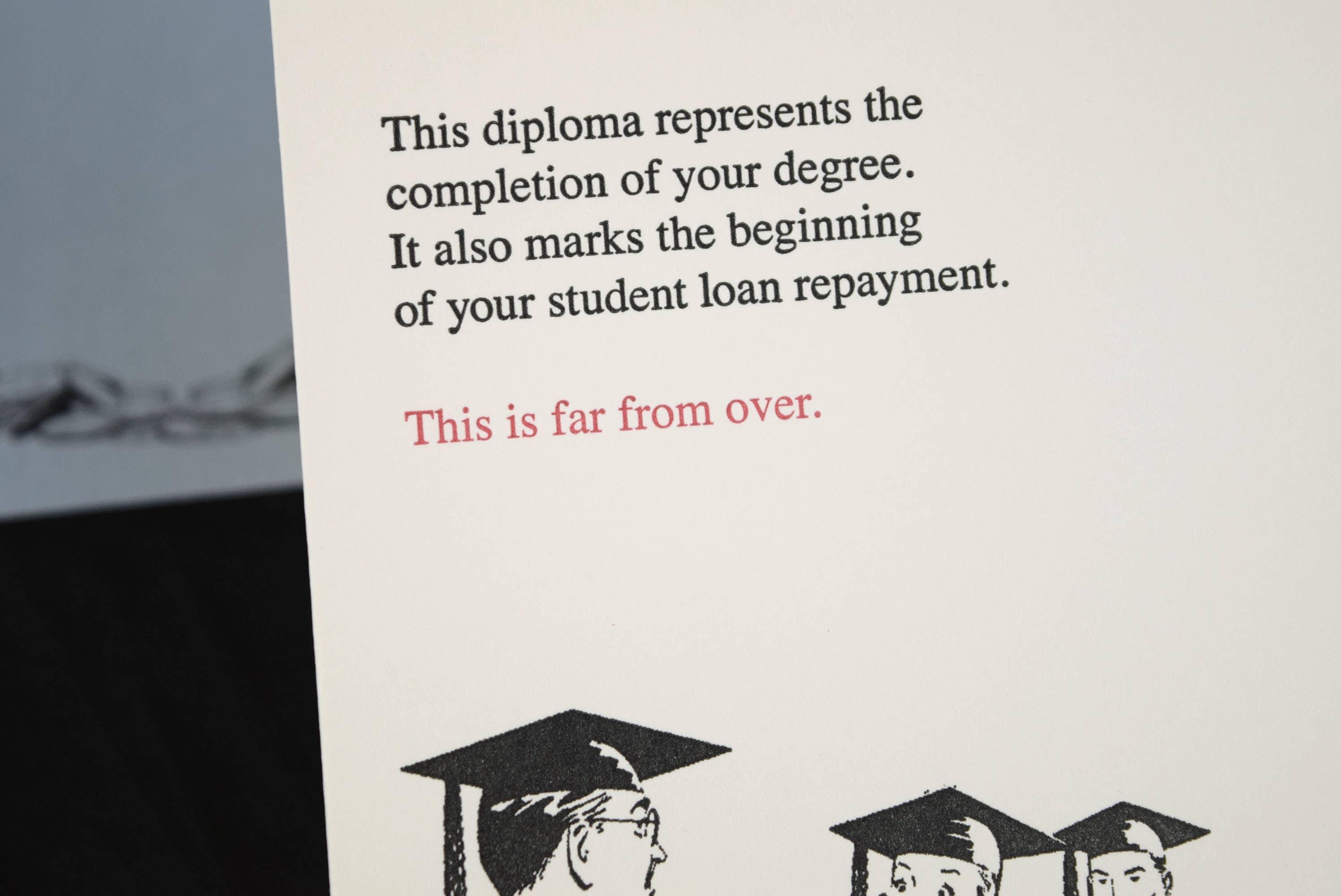 Oddball Press LLC - Wholesale Graduation Card - Student Loan Card1