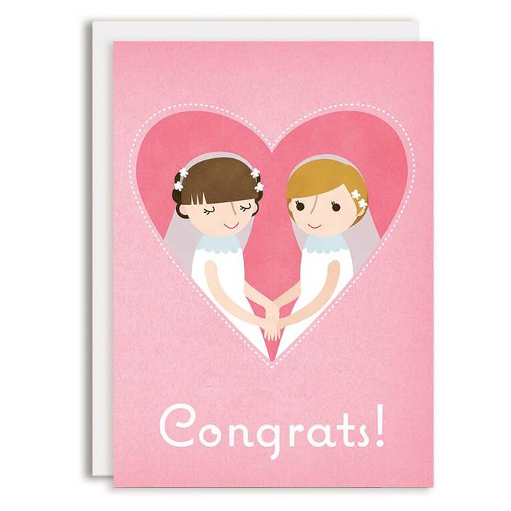Felicitaciones - Tarjeta de felicitación para novias, lesbianas para venta al por mayor de Rosy Designs